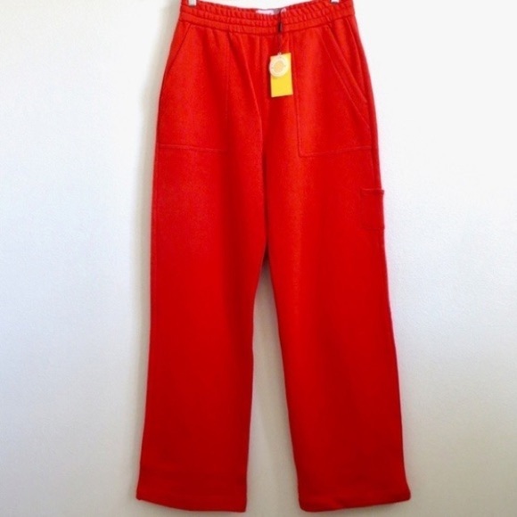 NEW WITH TAGS BOBBLEHAUS Sweatpants Red Orange SZ XL - Picture 1 of 3